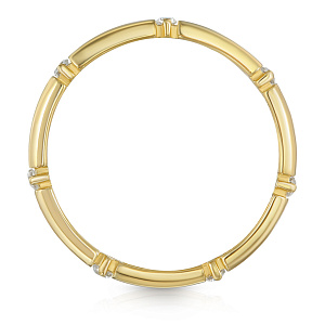 Кольцо из желтого золота с фианитом