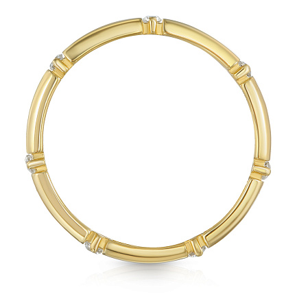 Кольцо из желтого золота с фианитом