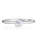 Кольцо из белого золота с бриллиантом