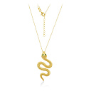 Колье из желтого золота с фианитом