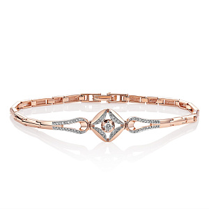 Браслет из красного золота с бриллиантами