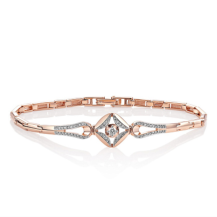 Браслет из красного золота с бриллиантами