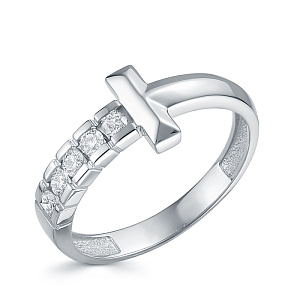 Кольцо из белого золота с бриллиантами