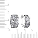 Серьги с английским замком из серебра с фианитом