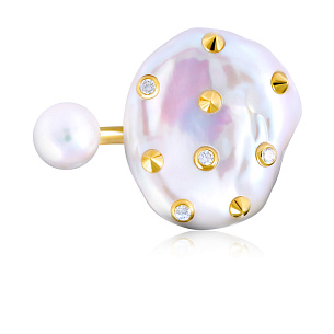 Кольцо из желтого золота с бриллиантом