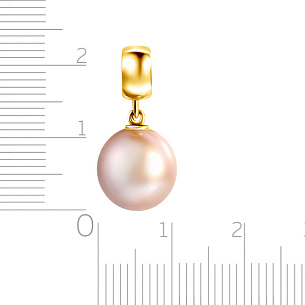 Подвеска из желтого золота с жемчугом