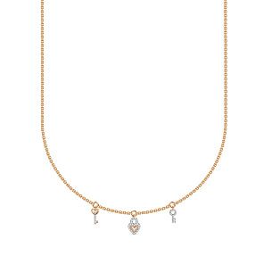 Колье из красного золота с бриллиантом