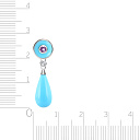 Подвеска из белого золота с бриллиантом, аметистом