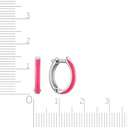 Серьги с английским замком из серебра с топазом