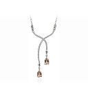 Колье из белого золота с бриллиантами, морганитами