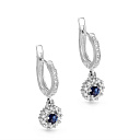 Серьги с английским замком из белого золота