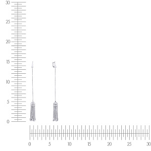 Серьги с английским замком из серебра с фианитом