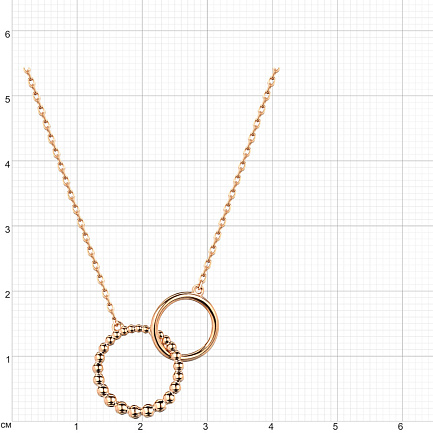 Колье из красного золота