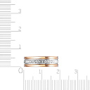 Кольцо обручальное с алмазной гранью