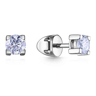 Пусеты из белого золота с бриллиантами