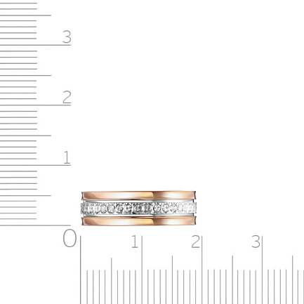 Кольцо обручальное с алмазной гранью