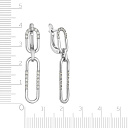 Серьги с английским замком из белого золота с бриллиантами