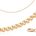 Браслет автомат из серебра с позолотой, плетение нонна