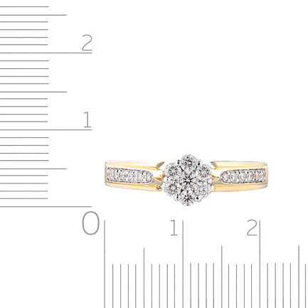 Кольцо из желтого золота с бриллиантами