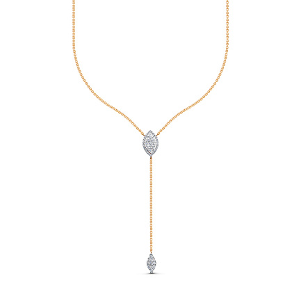 Колье из красного золота с бриллиантами