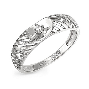 Кольцо из белого золота с бриллиантом