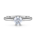 Кольцо из белого золота с бриллиантом