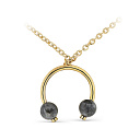 Колье из серебра с лабрадоритами