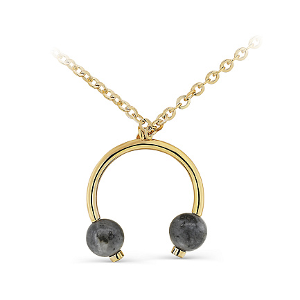 Колье из серебра с лабрадоритами