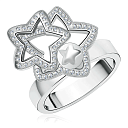 Кольцо из серебра с фианитом