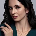 Колье из красного золота с фианитом