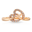 Кольцо из красного золота с фианитом