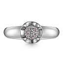 Кольцо из белого золота с бриллиантами