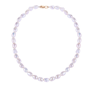 Бусы из красного золота с жемчугом