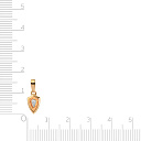 Подвеска из красного золота с бриллиантами