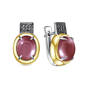 Серьги с английским замком из серебра