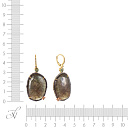 Серьги с французским замком из желтого золота с бриллиантами