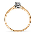 Кольцо из красного золота с бриллиантом