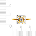 Кольцо из желтого золота с фианитом