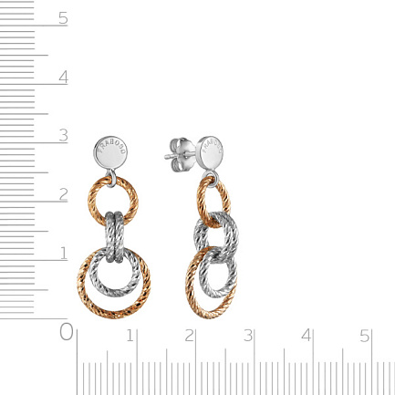 Серьги из серебра с позолотой