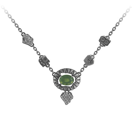 Колье из серебра с бриллиантами