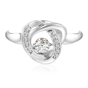 Кольцо из белого золота с бриллиантами