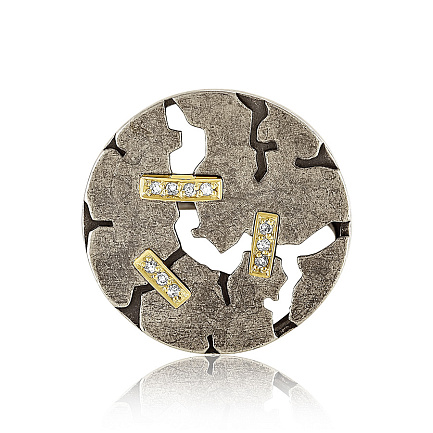 Кольцо из серебра с бриллиантами