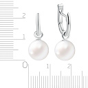 Серьги из белого золота с жемчугом