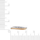 Кольцо из красного золота с фианитом