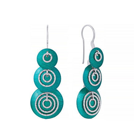 Серьги из серебра с эмалью