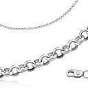 Цепь автомат из серебра, плетение ролло