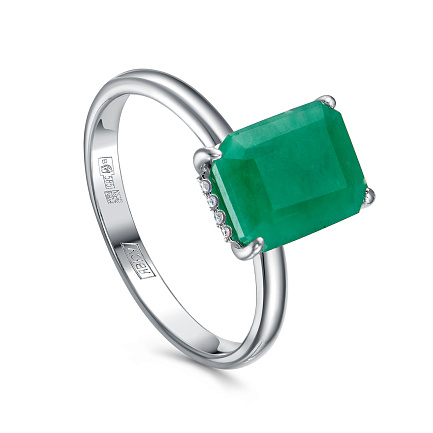 Кольцо из белого золота