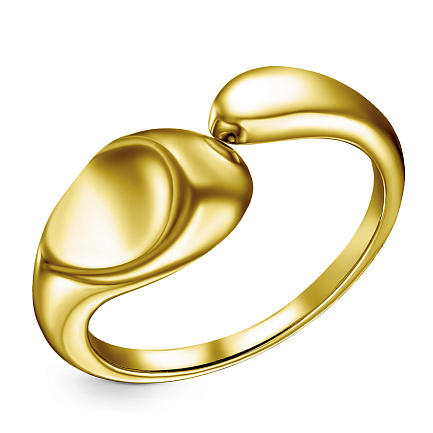 Кольцо из серебра с позолотой