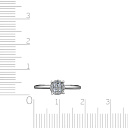 Кольцо из белого золота с бриллиантами