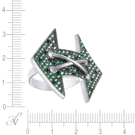 Кольцо из серебра с фианитом